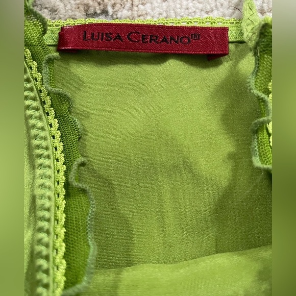 Luisa Cerano Chartreuse Silk Cami - Picture 4 of 10